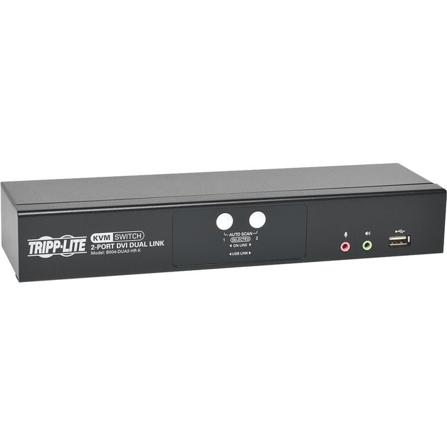 Tripp Lite by Eaton 2-Port DVI Dual-Link / USB KVM Switch with Audio and Cables - B004-DUA2-HR-K