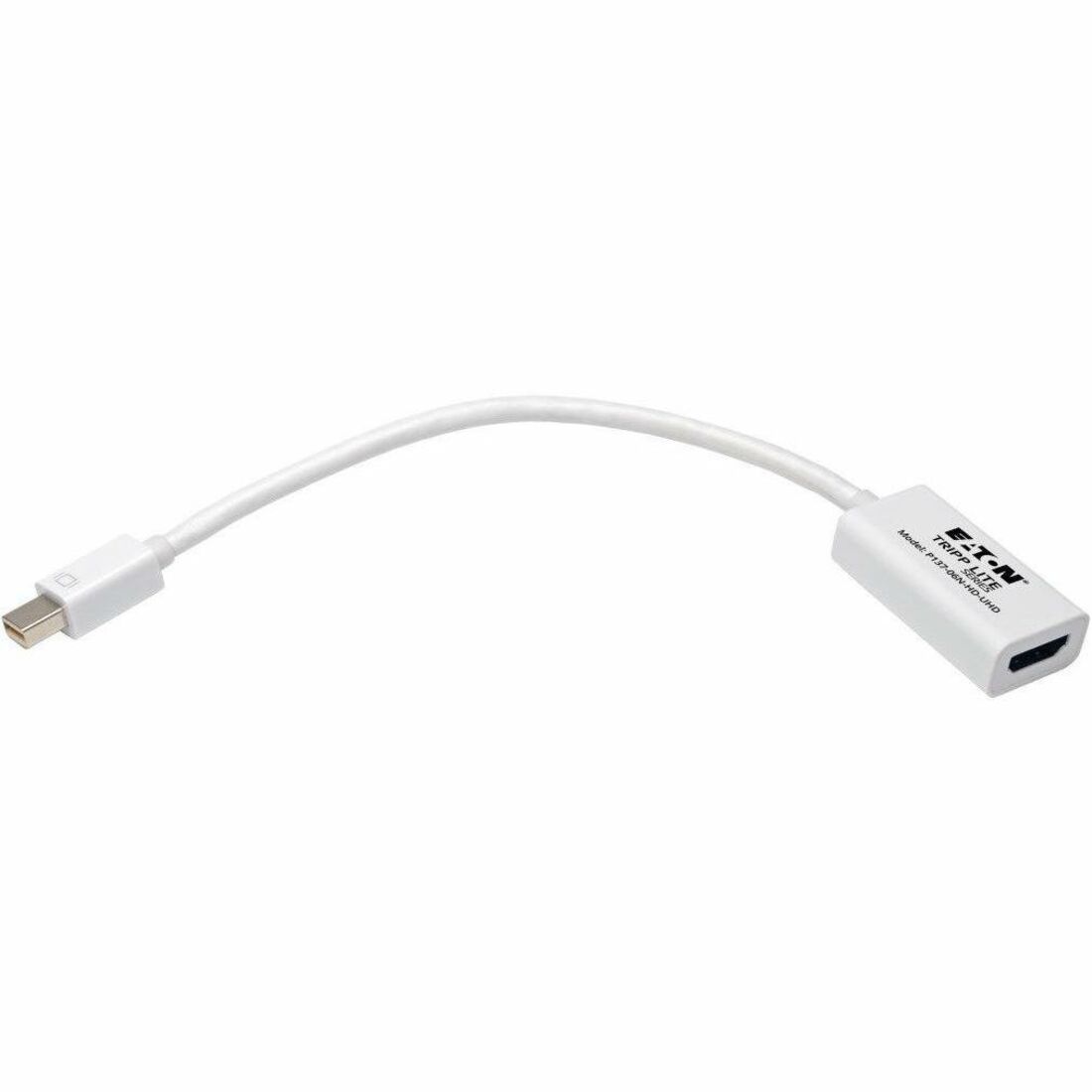 Eaton Tripp Lite Series Keyspan Mini DisplayPort to HDMI Active Adapter Video Converter (M/F) - 4K, DP1.2, 6 in. - P137-06N-HD-UHD