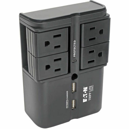 Tripp Lite by Eaton Protect It! Surge Protector with 4 Rotatable Outlets Direct Plug-In 1080 Joules 3.4A USB Charger - SK40RUSBB