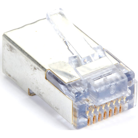 Black Box Shielded CAT5e EZ-RJ45 Modular Plugs, 100-Pack - C5EEZSP-100PAK