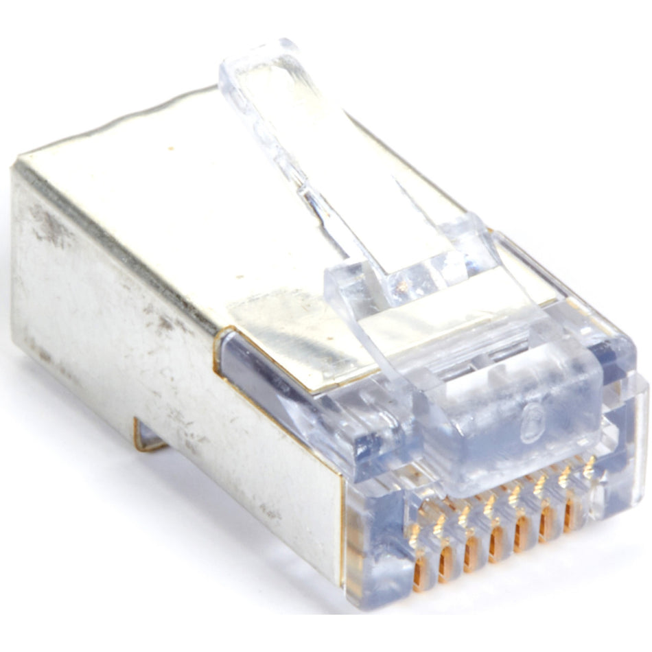 Black Box Shielded CAT5e EZ-RJ45 Modular Plugs, 100-Pack - C5EEZSP-100PAK