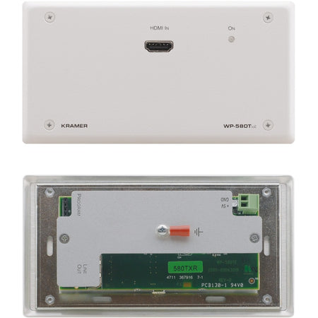 Kramer Active Wall Plate - HDMI over Extended Range HDBaseT Twisted Pair Transmitter - WP-580TXR