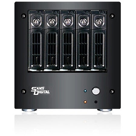 Sans Digital AccuNAS AN5L+B - NAS + iSCSI 5 Bay 64bit Network Storage Server Tower (Black) - KT-AN5L+B
