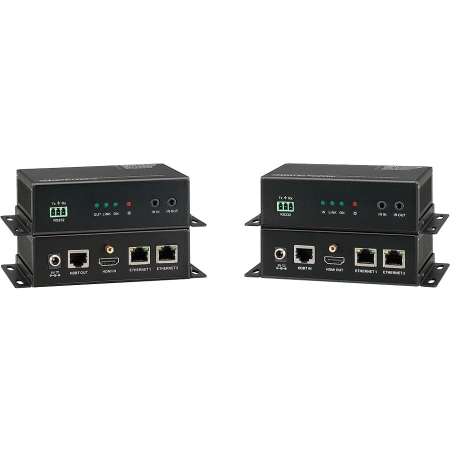 KanexPro 4K HDBaseT 100 Meter HDMI Extender w/ 2-Port Ethernet Switch - HDBASE100ME