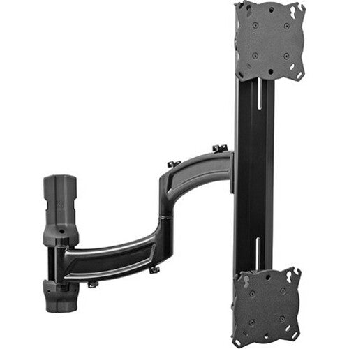 Chief Kontour 1x2 Vertical Depth-Adjustable Dual Monitor Wall Mount - For Displays up to 24" - Black - K4W120B