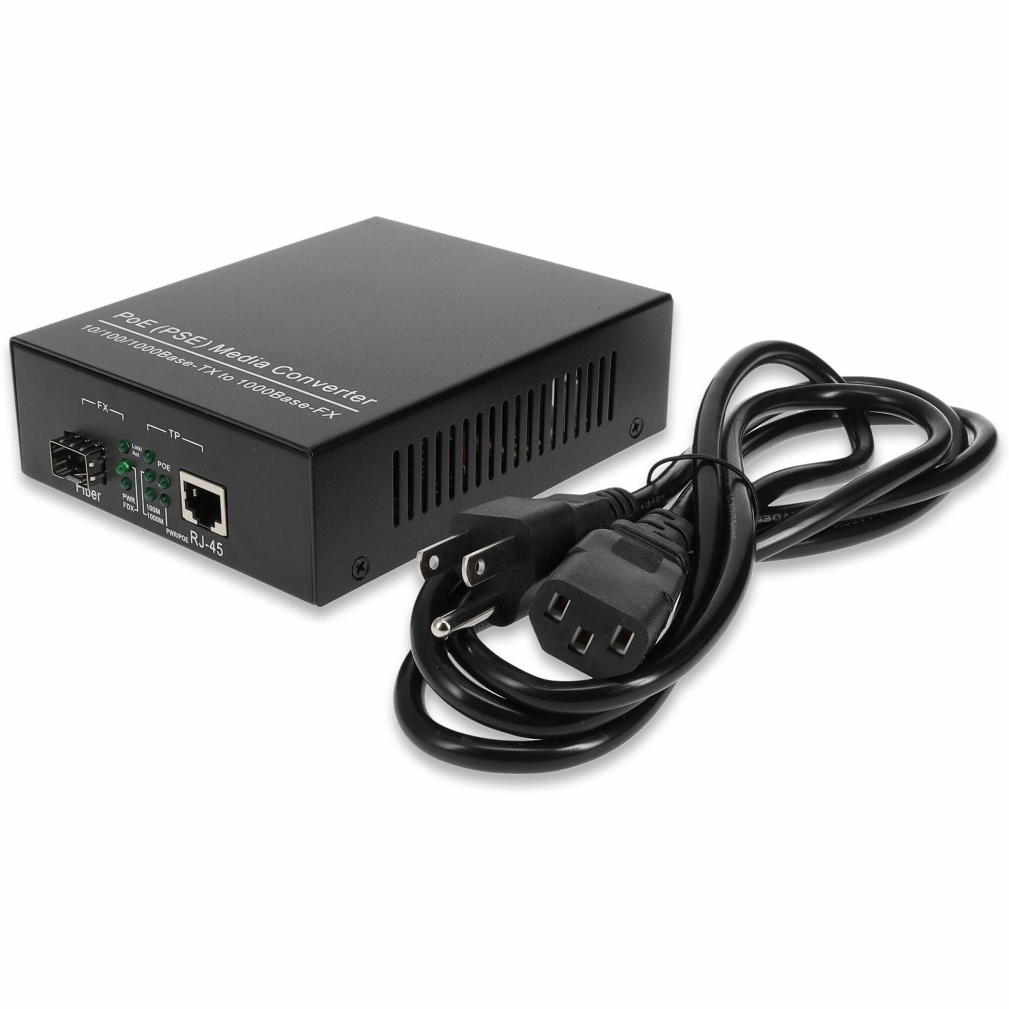 AddOn 10/100/1000Base-TX(RJ45) to 1000Base-SX(SC) MMF 850nm 550m POE Media Converter With EUR Standard Power Supply - ADD-GMCP-SX-5SC-ET