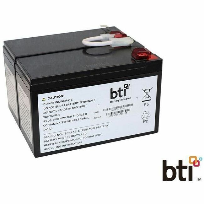 BTI APCRBC109-SLA109 SEALED LEAD ACID BATTERY FOR APC RBC109 - 2yr Warranty - BR1200LCDI, BR1300LCD, BR1500LCD, BX1300LCD, BX1300LCD-CN, BX1500LCD - APCRBC109-SLA109