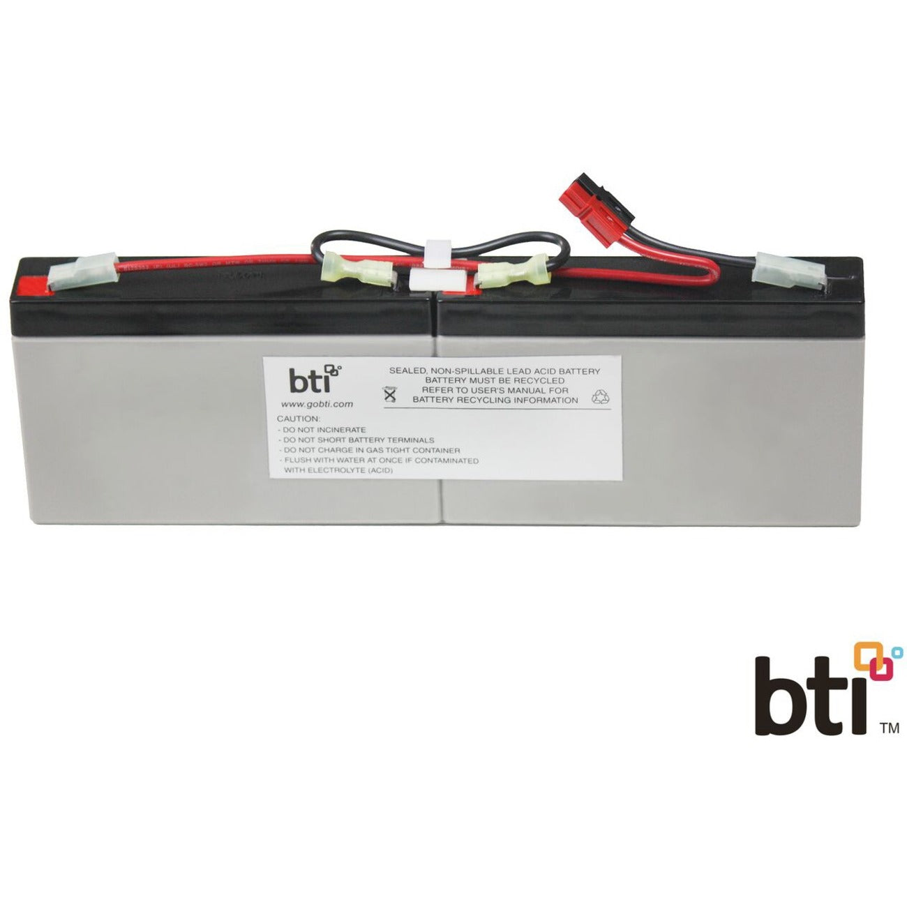 BTI RBC18-SLA18-BTI SEALED LEAD ACID BATTERY FOR APC - 2yr Warranty - PS250, PS250I, PS450, PS450I, SC250RM1U, SC250RMI1U, SC450R1X542, SC450RM1U, SC450RMI1U - RBC18-SLA18-BTI