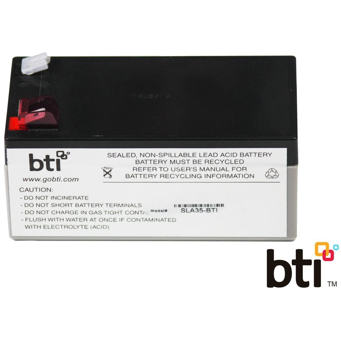 BTI RBC35-SLA35-BTI SEALED LEAD ACID BATTERY FOR APC - 2yr Warranty - BE350C, BE350D-LM, BE350G, BE350G-CN, BE350G-LM, BE350R, BE350R-CN, BE350T, BE350U, BE350U-CN - RBC35-SLA35-BTI