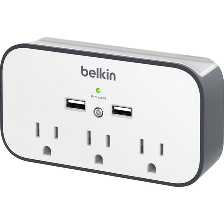 Belkin 3 Outlet Wall Surge Protector - 2 USB Ports for Mobile Devices, Tablets & More - 540 Joules - BSV300TTCW