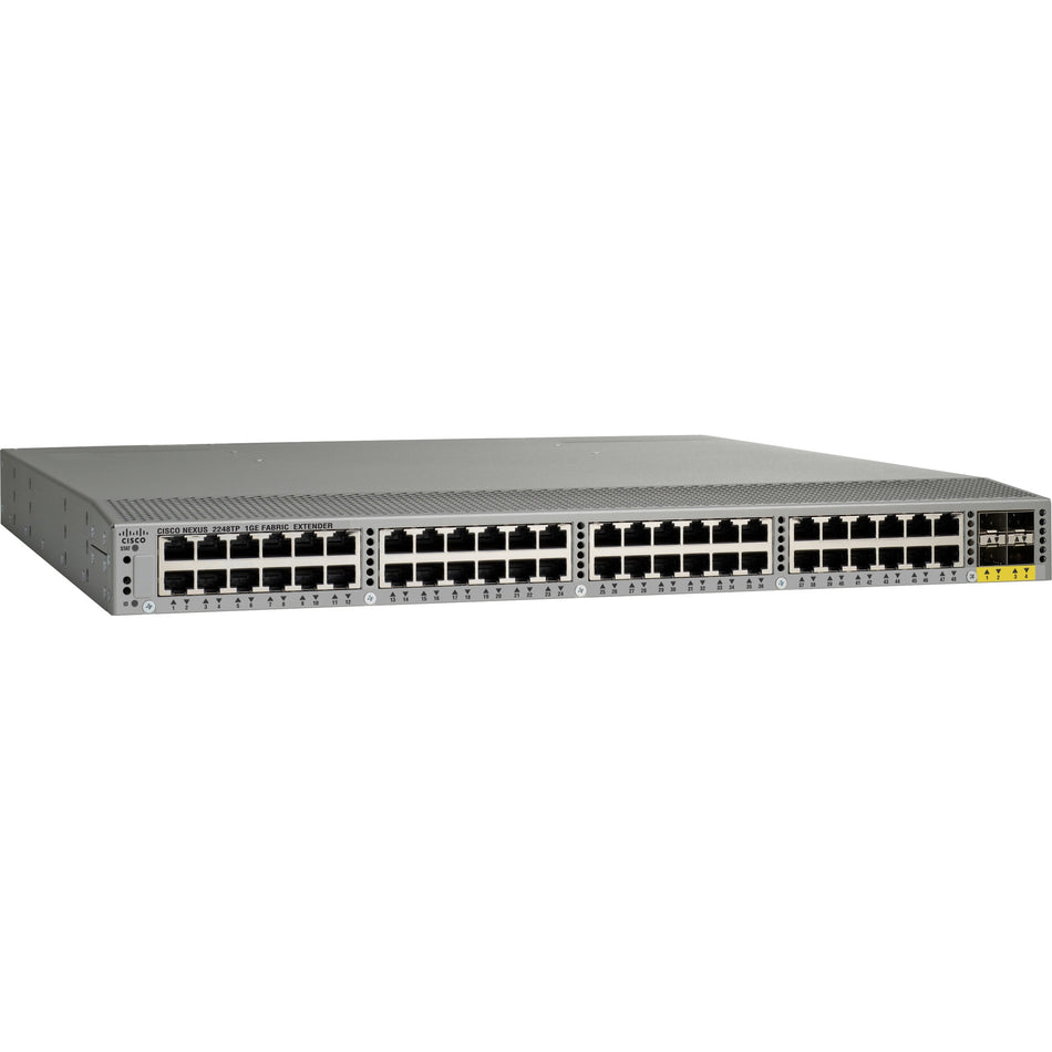 Cisco N2K GE, 48x100/1000-T+4x10GE reqSFP+NoFans/PS REMANUFACTURED - N2K-C2248TPE1GE-RF