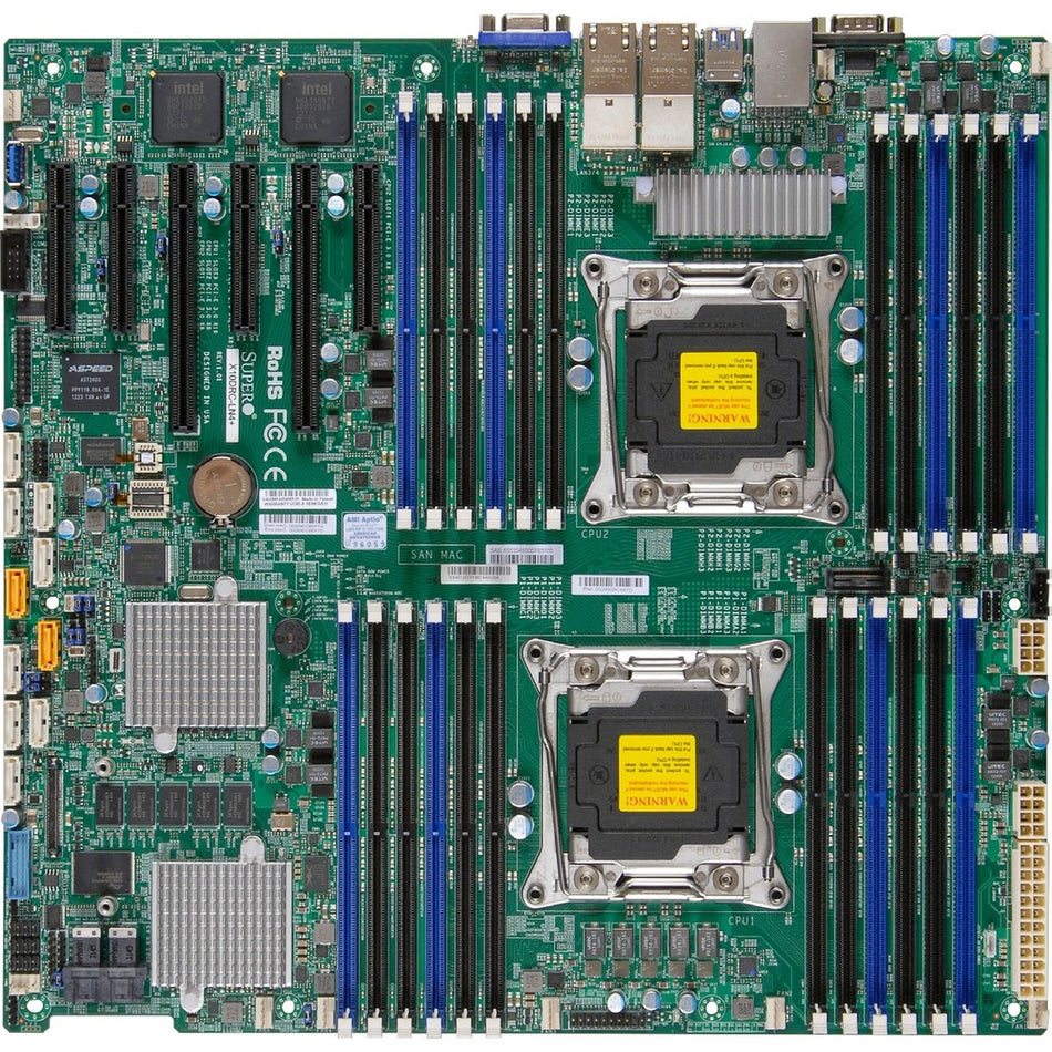 Supermicro X10DRC-T4+ Server Motherboard - Intel C612 Chipset - Socket LGA 2011-v3 - Enhanced Extended ATX - MBD-X10DRC-T4+-O