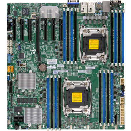 Supermicro X10DRH-iT Server Motherboard - Intel C612 Chipset - Socket LGA 2011-v3 - Extended ATX - MBD-X10DRH-IT-O