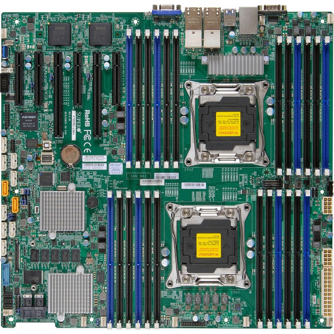 Supermicro X10DRi-LN4+ Server Motherboard - Intel C612 Chipset - Socket LGA 2011-v3 - Enhanced Extended ATX - MBD-X10DRI-LN4+-O