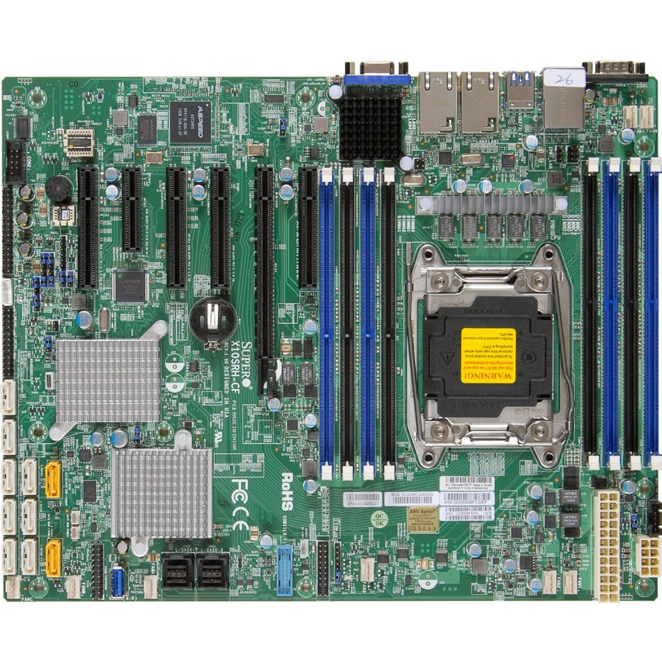 Supermicro X10SRH-CLN4F Server Motherboard - Intel C612 Chipset - Socket LGA 2011-v3 - ATX - MBD-X10SRH-CLN4F-O