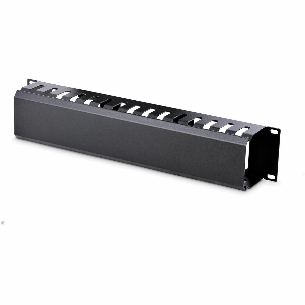 StarTech.com 2U Horizontal Finger Duct Rack Cable Management Panel with Cover - CMDUCT2U