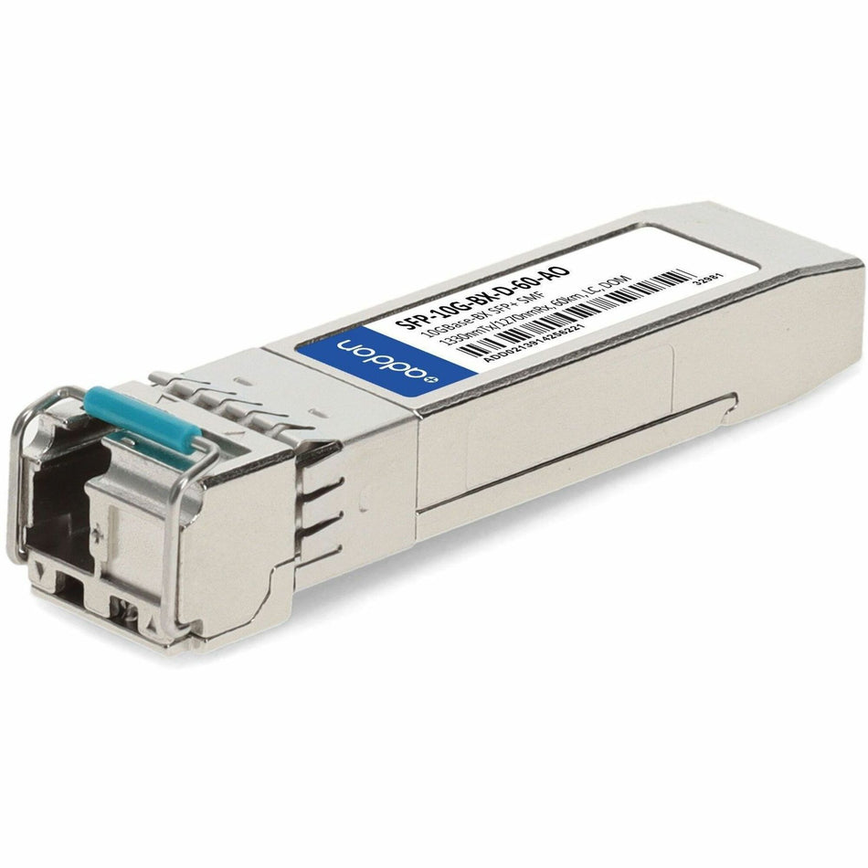 AddOn Cisco&reg; SFP-10G-BX-D-60 Compatible TAA 10GBase-BX SFP+ Transceiver (SMF, 1330nmTx/1270nmRx, 60km, LC, DOM) - SFP-10G-BX-D-60-AO