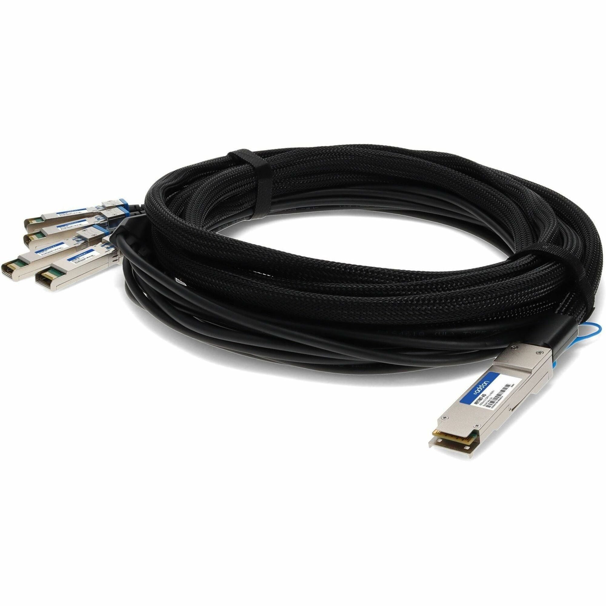 AddOn IBM&reg; 49Y7887 Compatible TAA Compliant 40GBase-CU QSFP+ to 4xSFP+ Direct Attach Cable (Passive Twinax, 3m) - 49Y7887-AO