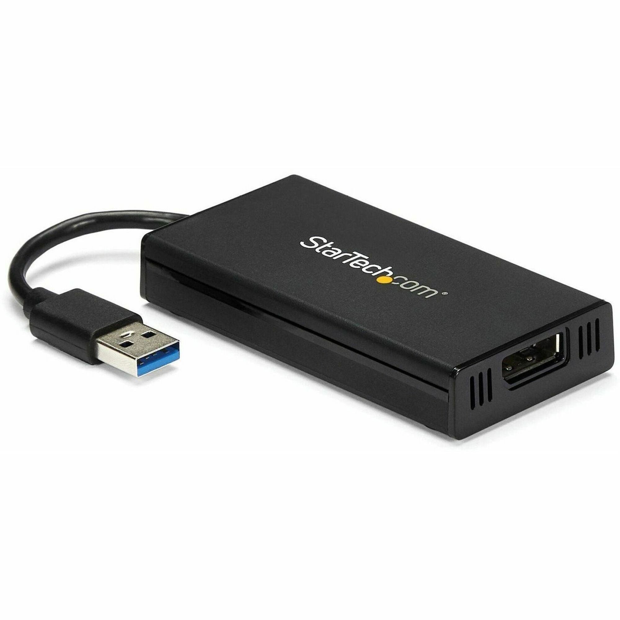 StarTech.com USB 3.0 to DisplayPort Adapter, 4K 30Hz UHD, USB to DP Display Adapter, External Video/Graphics Card for Mac & Windows - USB32DP4K