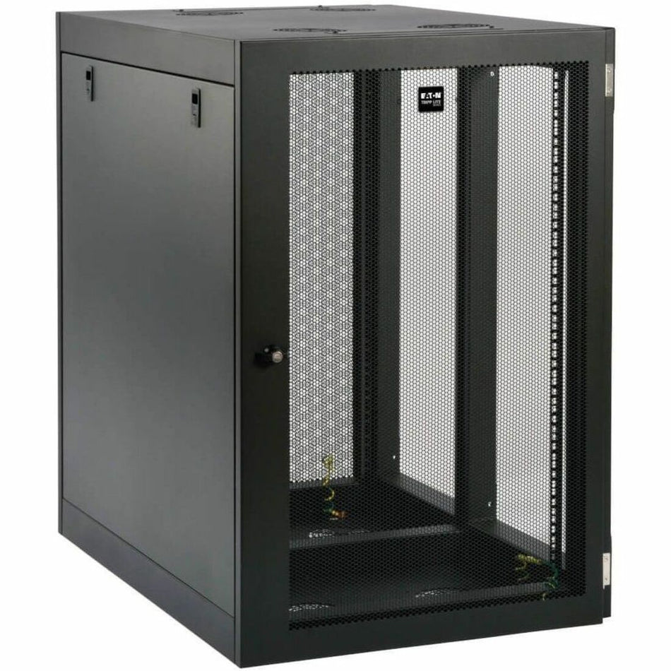 Tripp Lite by Eaton SmartRack 18U Heavy-Duty Low-Profile Server-Depth Side-Mount Wall-Mount Rack Enclosure Cabinet - SRW18UHD