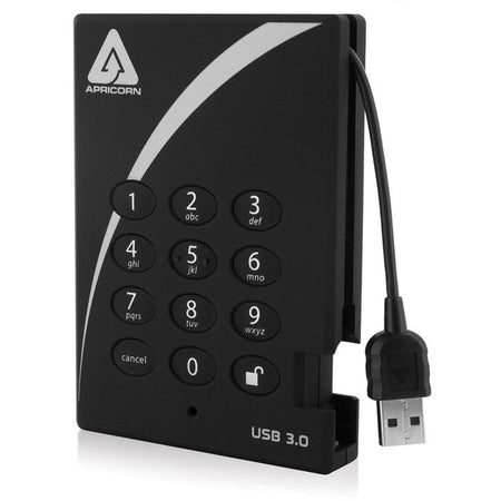 Apricorn Aegis Padlock 2 TB Portable Hard Drive - External - A25-3PL256-2000