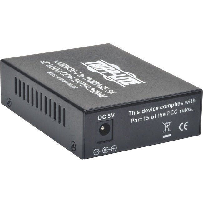 Tripp Lite by Eaton Gigabit Multimode Fiber to Ethernet Media Converter, 10/100/1000 SC, 550 m, 850 nm - N785-001-SC-MM