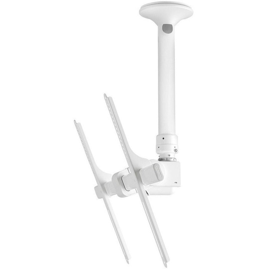 Atdec ceiling mount for large display, short pole - Loads up to 143lb - White - Universal VESA up to 800x500 - TH-3070-CTSW