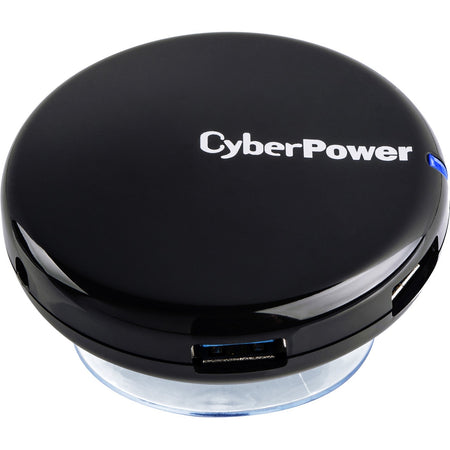 CyberPower CPH430PB USB 3.0 Superspeed Hub with 4 Ports and 3.6A AC Charger - Black - CPH430PB