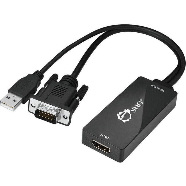 SIIG Portable VGA & USB Audio to HDMI Converter - CE-VG0U11-S1
