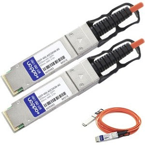 AddOn MSA and TAA Compliant 40GBase-AOC QSFP+ to QSFP+ Direct Attach Cable (850nm, MMF, 0.5m) - QSFP-40G-AOC50CM-AO