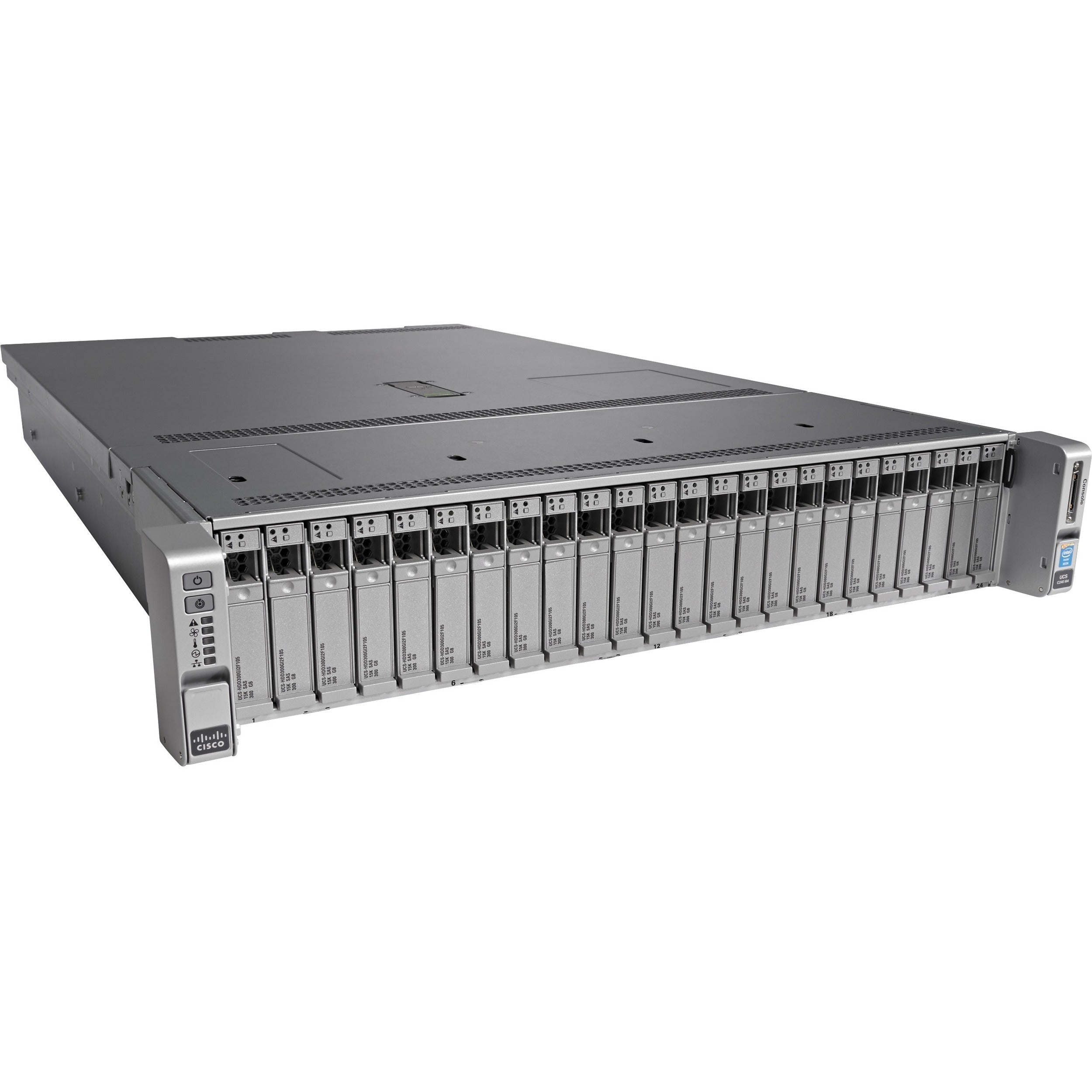 Cisco C240 M4 2U Rack Server - 2 x Intel Xeon E5-2650 v3 2.30 GHz - 16 GB RAM - 12Gb/s SAS, Serial Attached SCSI (SAS), Serial ATA Controller - UCS-SPR-C240M4-V2