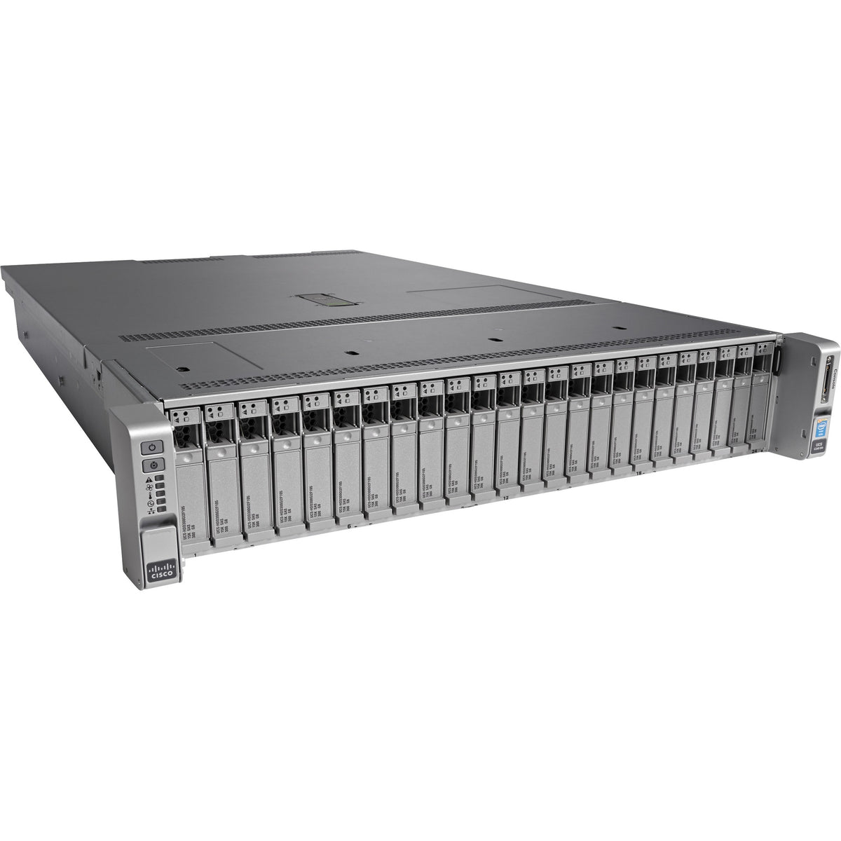 Cisco C240 M4 2U Rack Server - 2 x Intel Xeon E5-2680 v3 2.50 GHz - 32 GB RAM - 12Gb/s SAS, Serial Attached SCSI (SAS), Serial ATA Controller - UCS-SPR-C240M4-P2