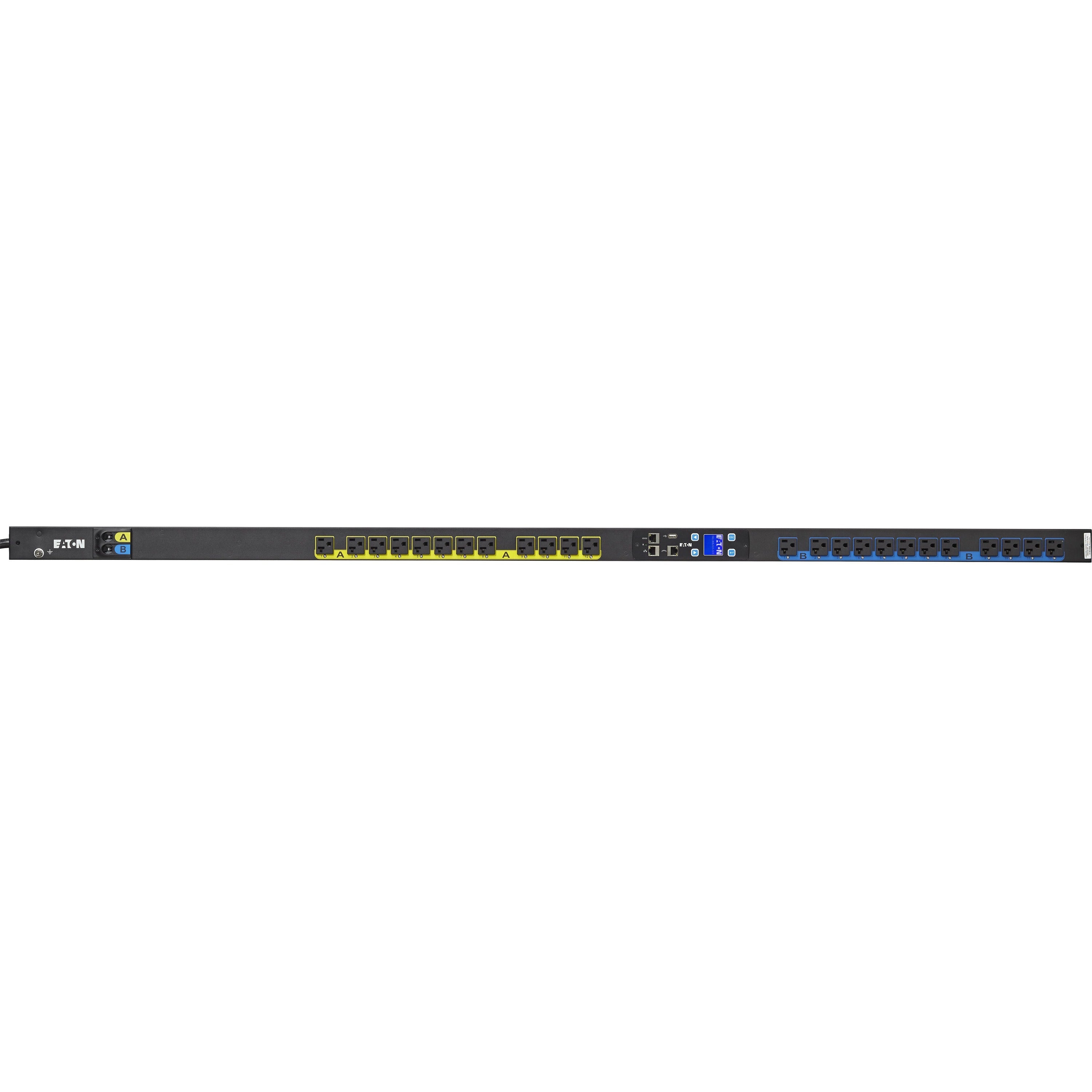 Eaton Managed Rack PDU 2.88 kW max 120V 24A 0U 24 Outlet Single-Phase PDU - EMA108-10