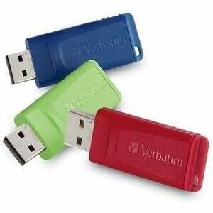 8GB Store 'n' Go&reg; USB Flash Drive - 3pk - Red, Green, Blue - 98703