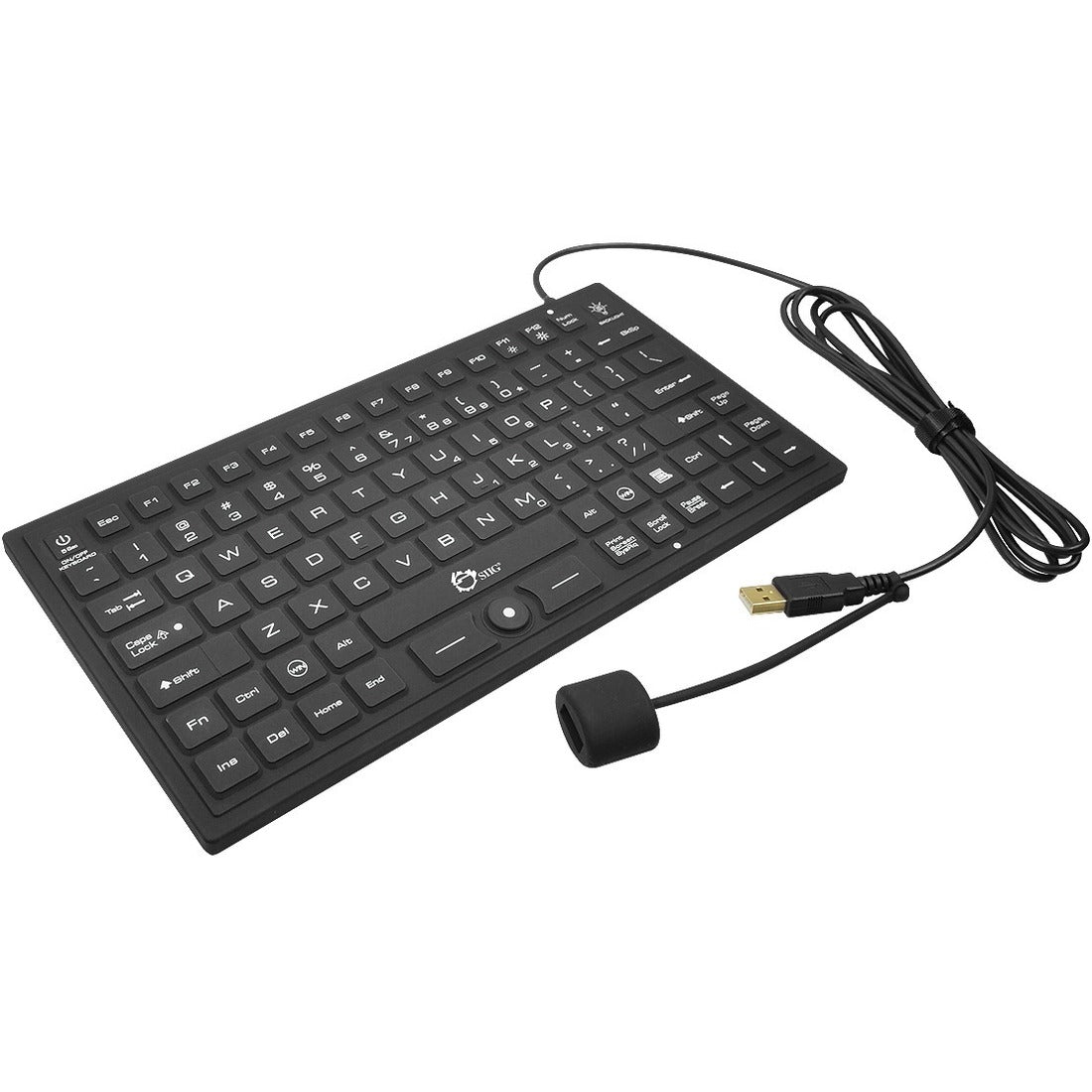 SIIG Industrial/Medical Grade Washable Backlit Keyboard with Pointing Device - JK-US0911-S1