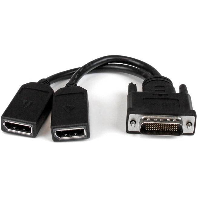 StarTech.com 8" DMS-59 to Dual DisplayPort Adapter Cable, 4K x 2K, DMS 59 pin (M) to 2x DP 1.2 (F) Splitter Y Cable, LFH to 2x DP Monitors - DMSDPDP1