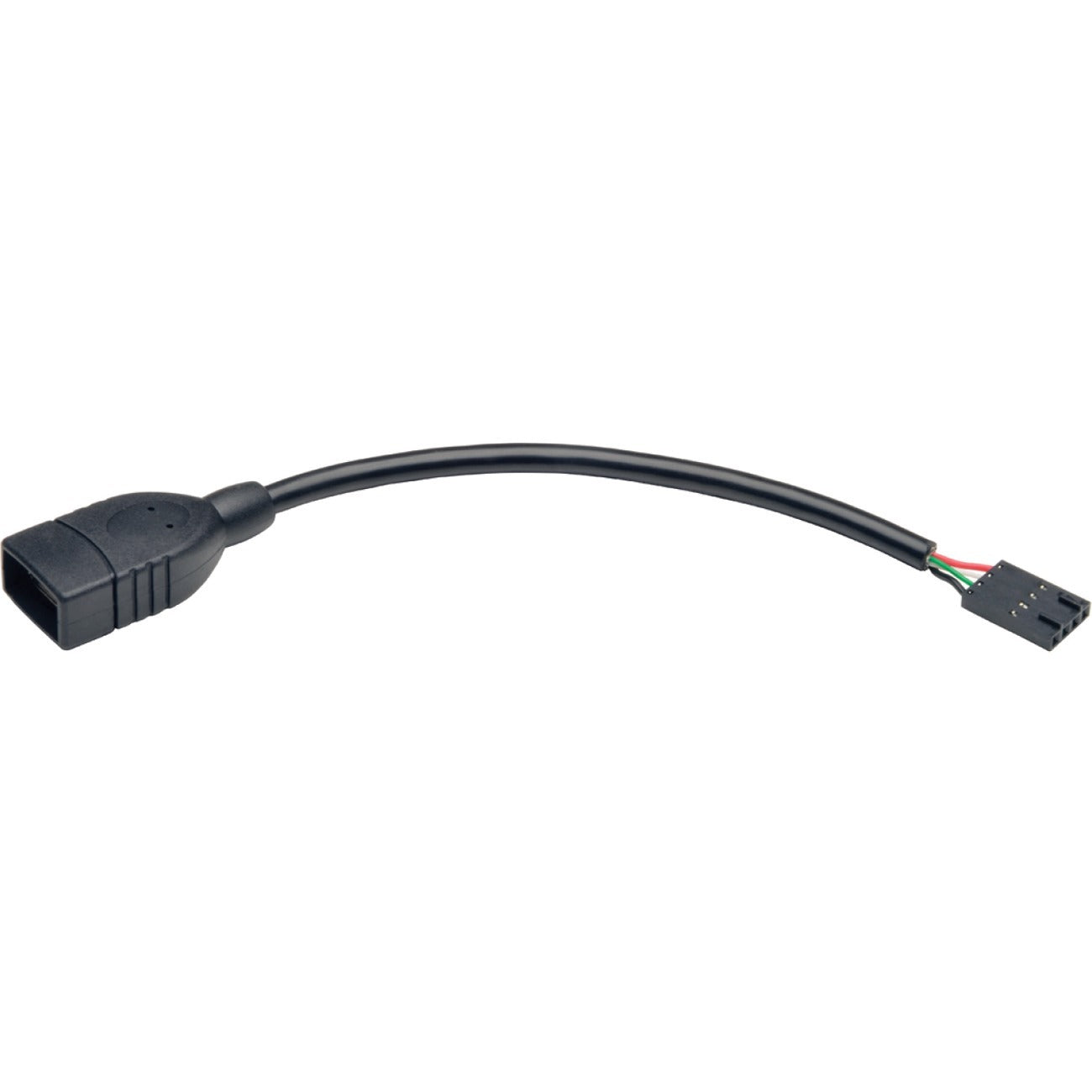 Eaton Tripp Lite Series USB 2.0 A Female to USB Motherboard 4-PIN IDC Header Cable, 6-in. (15.24 cm) - U024-06N-IDC