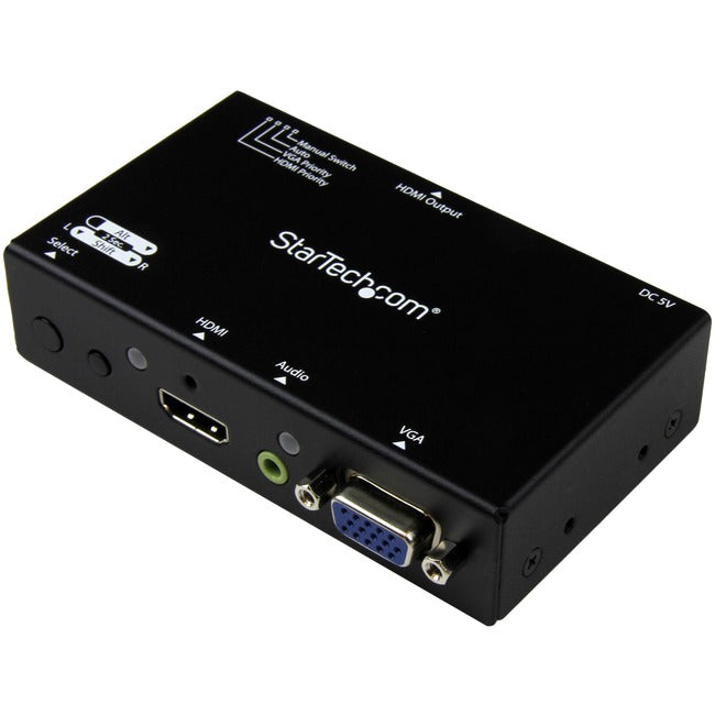 StarTech.com 2x1 HDMI + VGA to HDMI Converter Switch w/ Automatic and Priority Switching &acirc;&euro;" 1080p - VS221VGA2HD