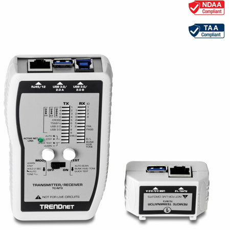 TRENDnet VDV and USB Cable Tester, TC-NT3 - TC-NT3