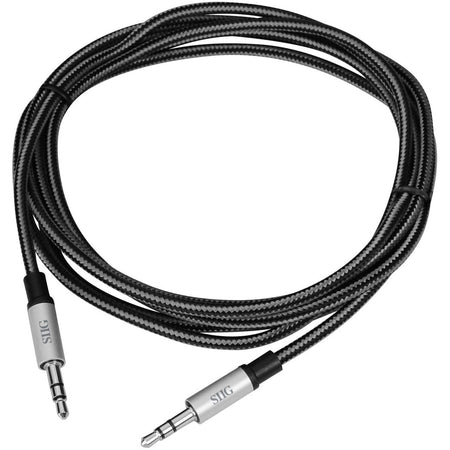 SIIG Woven Fabric Braided 3.5mm Stereo Aux Cable (M/M) - 2M - CB-AU0A12-S1
