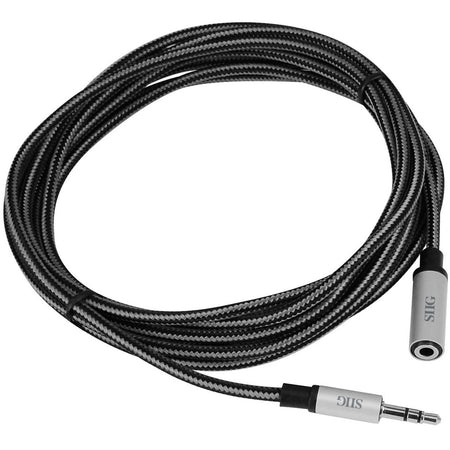 SIIG Woven Fabric Braided 3.5mm Stereo Aux Cable (M/F) - 3M - CB-AU0D12-S1