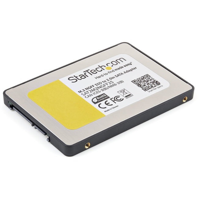 StarTech.com M.2 SSD to 2.5in SATA III Adapter - M.2 Solid State Drive Converter with Protective Housing - SAT2M2NGFF25