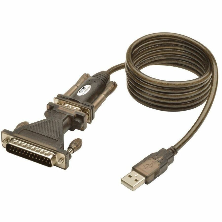 Eaton Tripp Lite Series USB to Serial Adapter Cable (USB-A to DB25 M/M), 5 ft. (1.52 m) - U209-005-DB25