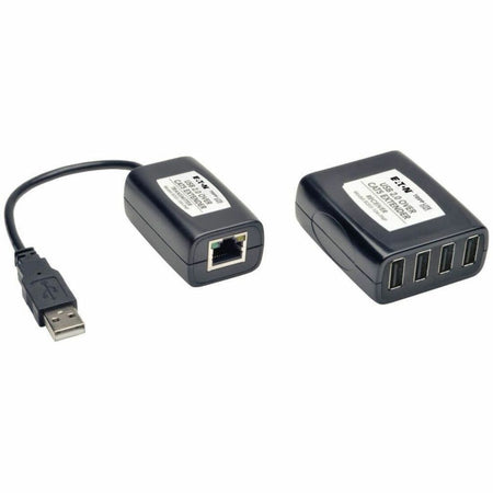Tripp Lite by Eaton 4-Port Plug-and-Play USB 2.0 over Cat5/Cat6 Extender Kit Transmitter & Receiver USB up to 164.04 ft. (50M) TAA - B203-104-PNP