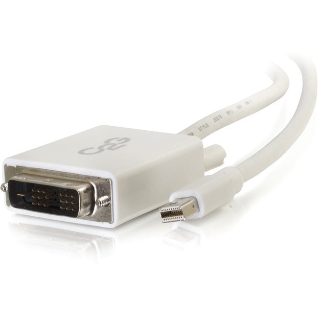 C2G 10ft Mini DisplayPort to DVI Cable - Single Link DVI-D Adapter - White - 54339