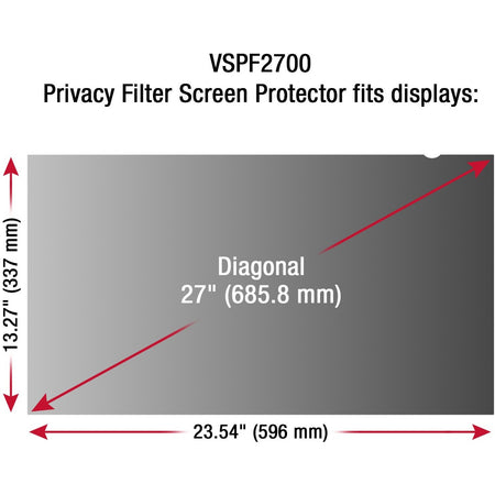 ViewSonic Privacy Filter Screen Protector Black - VSPF2700