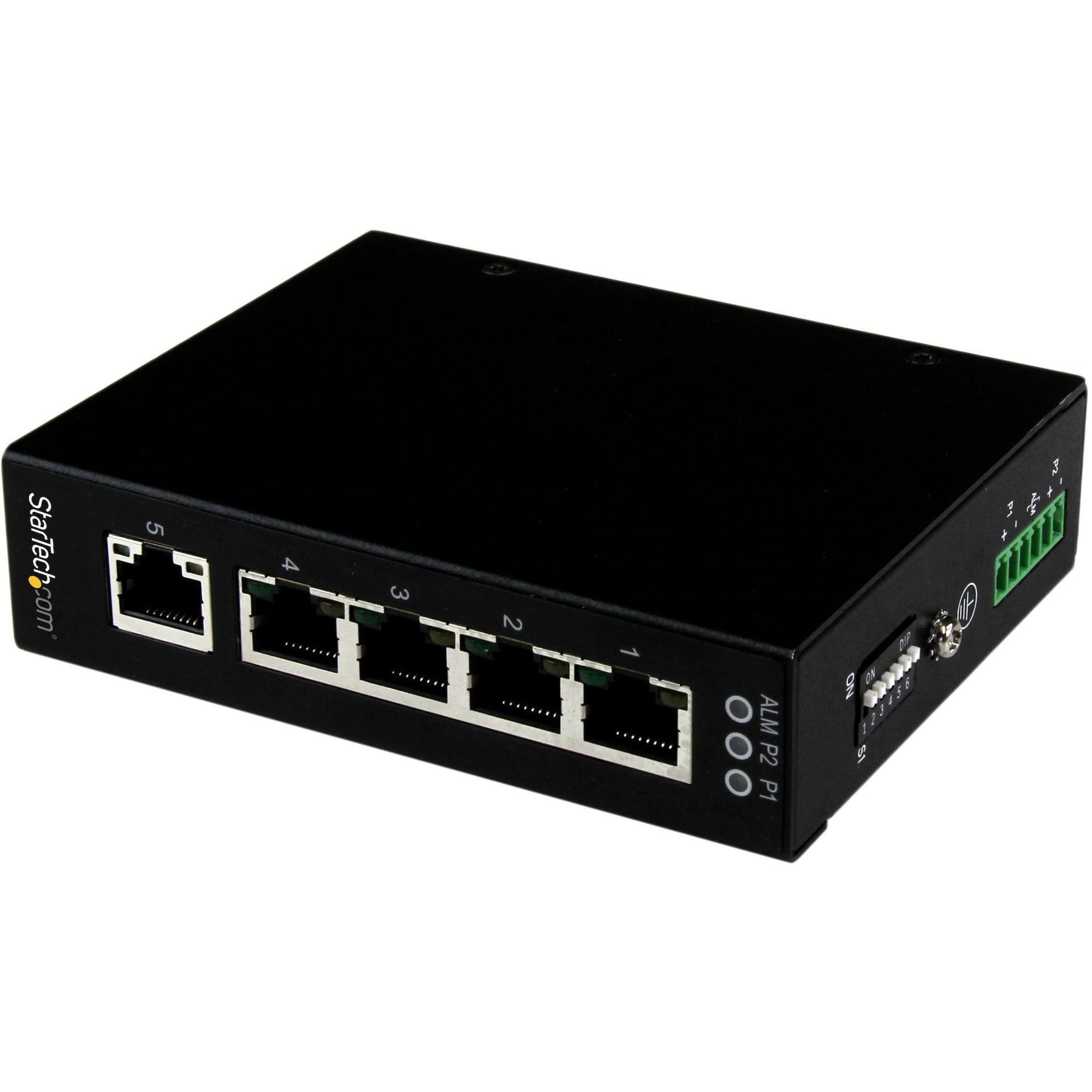 StarTech.com 5 Port Unmanaged Industrial Gigabit Ethernet Switch - DIN Rail / Wall-Mountable - IES51000