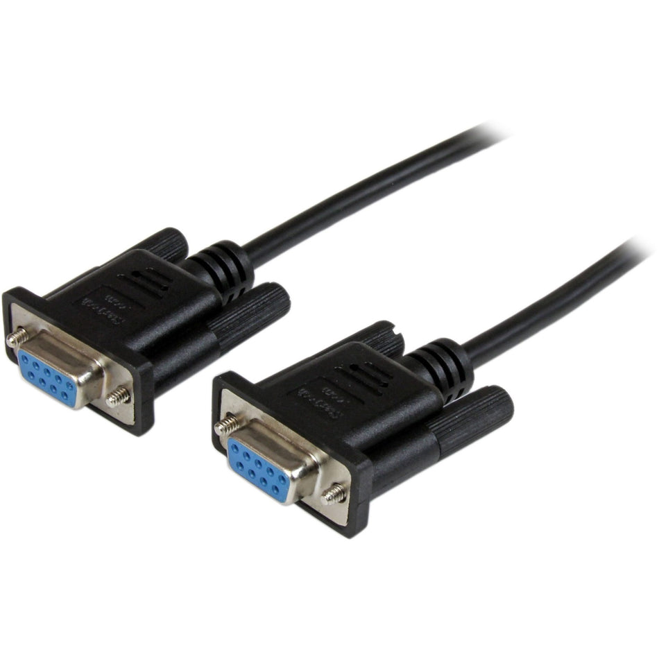 StarTech.com 1m Black DB9 RS232 Serial Null Modem Cable F/F - SCNM9FF1MBK