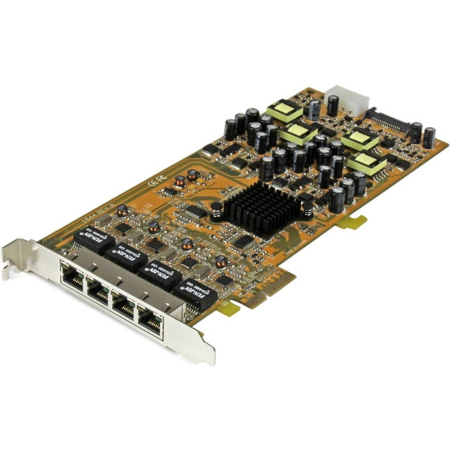 StarTech.com 4 Port Gigabit Power over Ethernet PCIe Network Card - PSE / PoE PCI Express NIC - ST4000PEXPSE