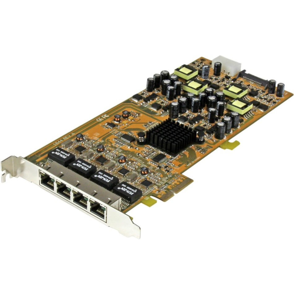 StarTech.com 4 Port Gigabit Power over Ethernet PCIe Network Card - PSE / PoE PCI Express NIC - ST4000PEXPSE
